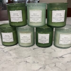 Lot  of 7 First Snowfall & Fresh Cut Fir 4 oz. Candles NWT